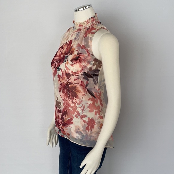 NWOT WHBM Floral Sleeveless Blouse..XX Small - Picture 5 of 16